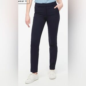 J. Crew Factory Petite Full length Ruby pants in stretch twill AS215 Navy